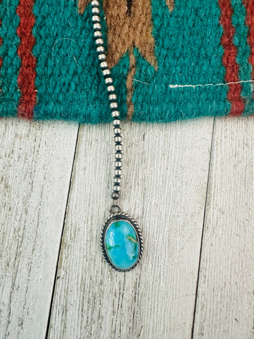 Handcrafted Sterling Silver & Sonoran Mountain Turquoise Beaded Necklace