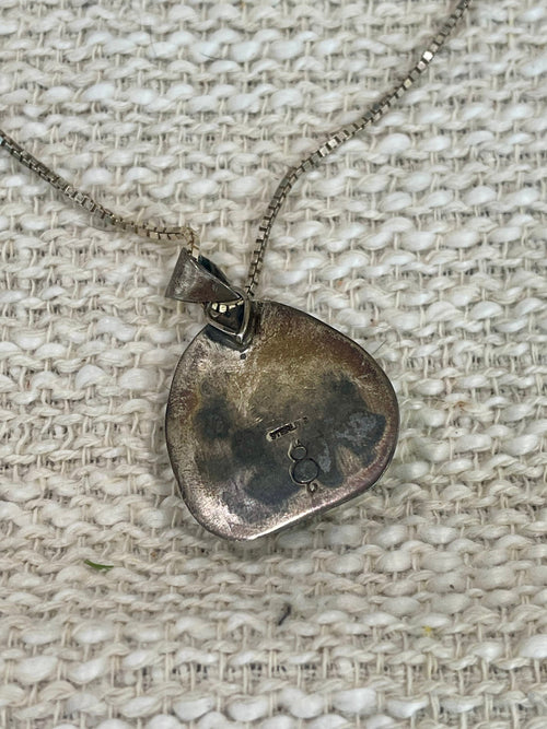 Vintage Old Pawn Turquoise and Sterling Silver Necklace