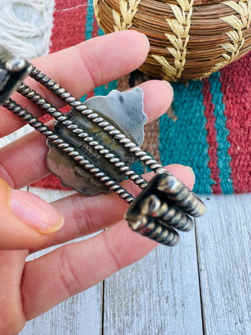 Handmade Artisan Sterling Silver & Turquoise Cuff Bracelet, CB Gems