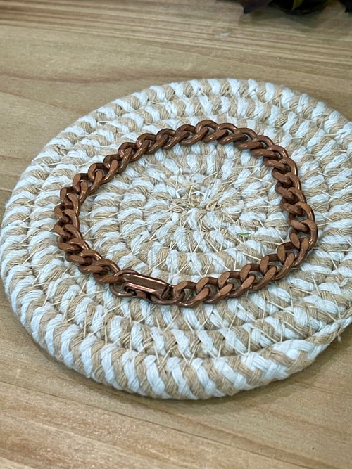 Vintage Handmade Copper Chain Bracelet