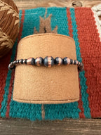 Handcrafted Copper Beaded Bracelet 7.5”