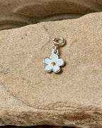 Sterling Silver White Daisy Charm