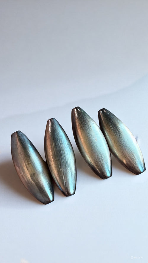 Handmade Sterling Silver Melon Beads, The Fatty