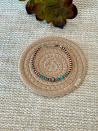 Handmade Copper & Turquoise Beaded Bracelet