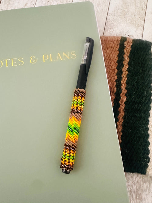 Handcrafted Muticolor Beaded Pen