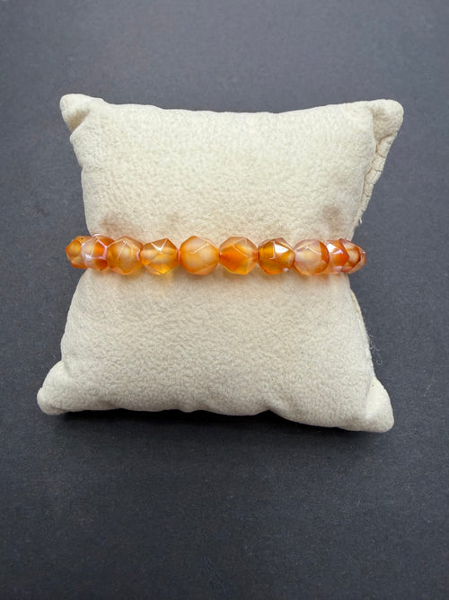 Obsidian Abacus Beaded Stretch Bracelet