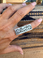 Old Pawn Sterling Silver Navajo Pueblo Ring Size 7