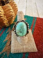 Old Pawn Navajo Sterling Silver & Turquoise Ring Size 8.5