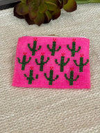 Handmade Beaded Saguaro Cactus Coin Purse