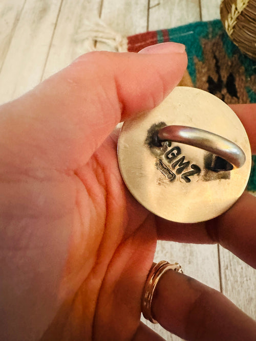 Old Pawn Navajo Sterling Silver & Turquoise Ring Size 5