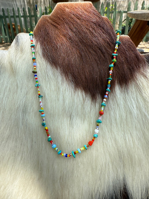 “The Golden Collection” Beaded Bliss Handmade Beaded Necklace 16” style 1