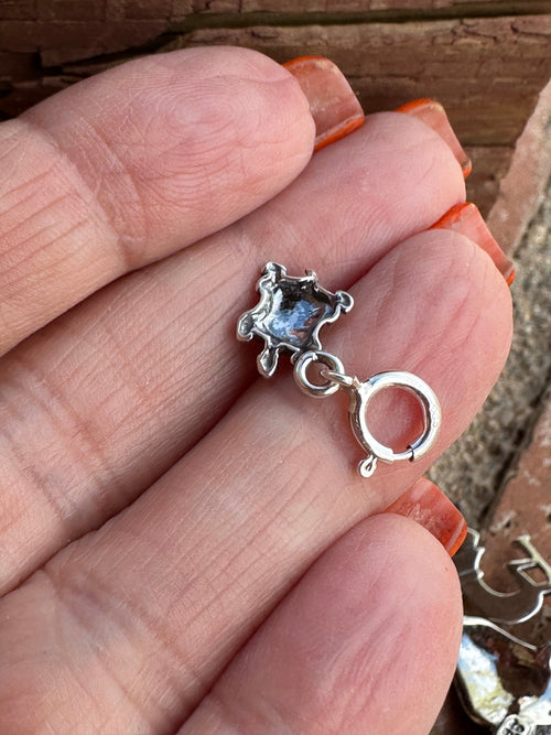 Handcrafted Sterling Silver Roaming Turtle Charm