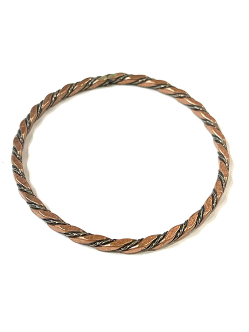 Vintage Handmade Copper Bangle Bracelet