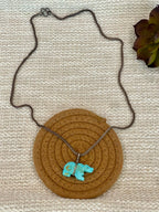 Vintage Old Pawn Turquoise and Sterling Silver Bear Necklace