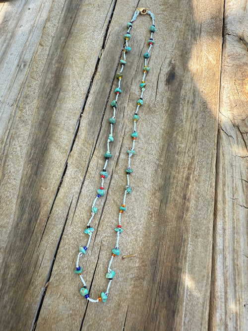 “The Golden Collection” Beaded Bliss Handmade Beaded Necklace 16” STYLE 5