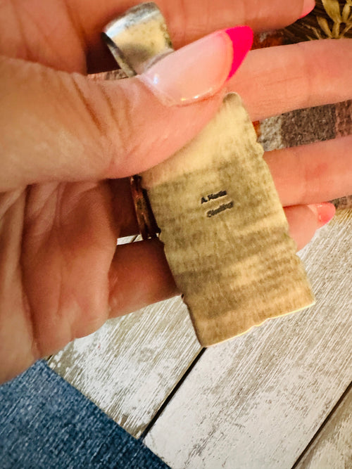 Handcrafted Electric Rainbow Turquoise, Spiny & Sterling Silver Cluster Pendant by Angela Martin