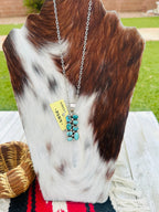 Old Pawn Handcrafted Sterling Silver and Turquoise Cluster Necklace