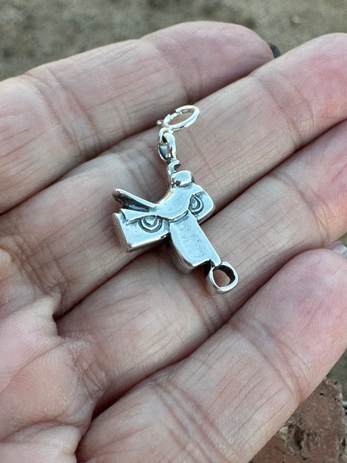Handcrafted Sterling Silver Saddle Up Charm