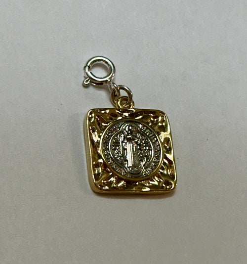 Sterling Silver Saint Benedict Charm