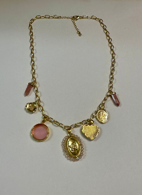Pretty in Pink Charm Necklace