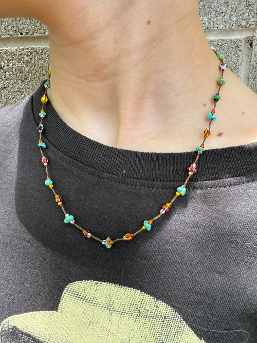 “The Golden Collection” Beaded Bliss Handmade Beaded Necklace 16” STYLE 4