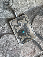 Hand Stamped Sterling Silver Fred Harvey Era Inspired Horse Tag Pendant by Kimari Somers