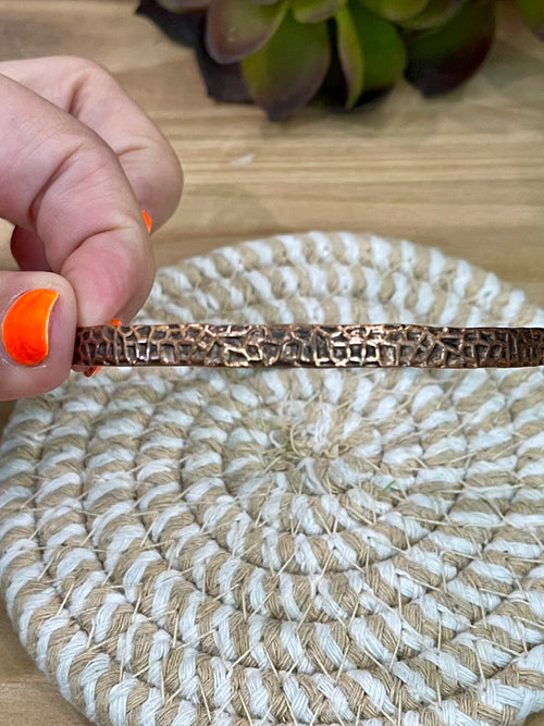 Vintage Handmade Copper Bangle Bracelet