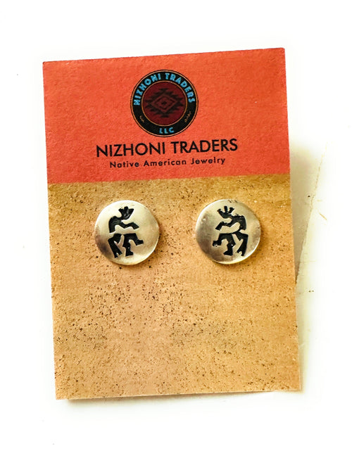 Vintage Sterling Silver Kachina Stud Earrings