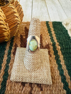 Old Pawn Navajo Sterling Silver & Turquoise Ring Size 7.75