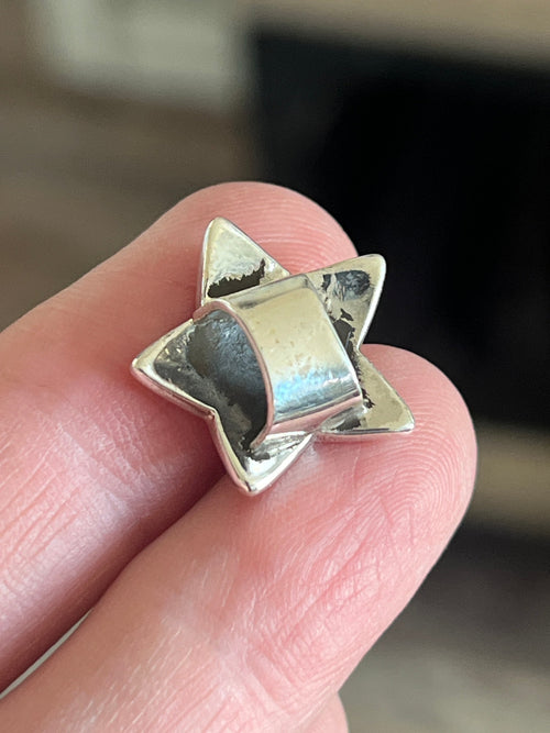 Sterling Silver and Brass Concho Slide, Shooting Star