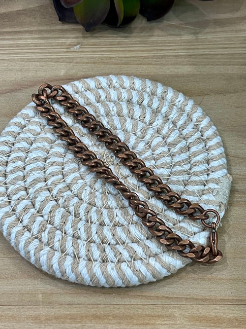 Vintage Handmade Copper Chain Bracelet