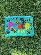 Handmade Beaded “Peace” Coin Purse