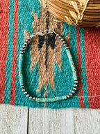 Navajo Sterling Silver Pearl & Turquoise Beaded Bracelet