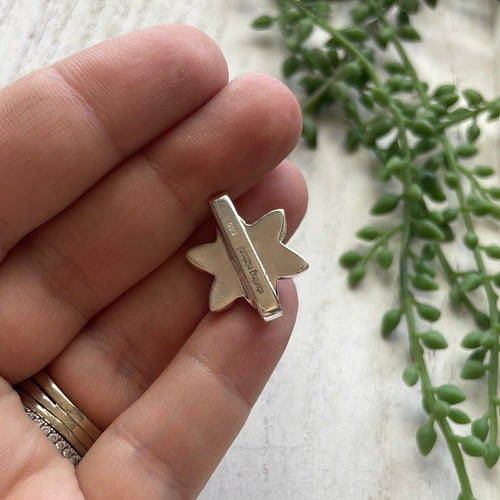 Nizhoni Pink Fire Opal & Sterling Silver Handmade Watch Charms Pointy Petals