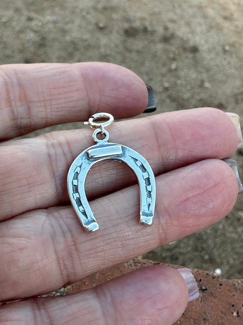 Hand Crafted Sterling Silver Horseshoe Charm