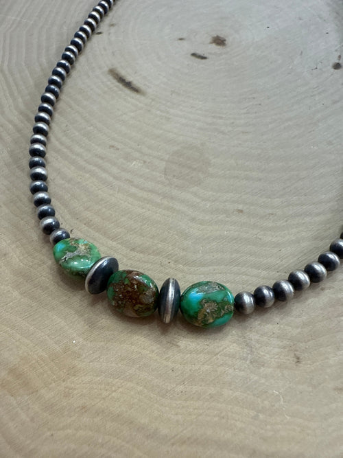 Handmade Sterling Silver Sonoran Mountain Beaded Necklace