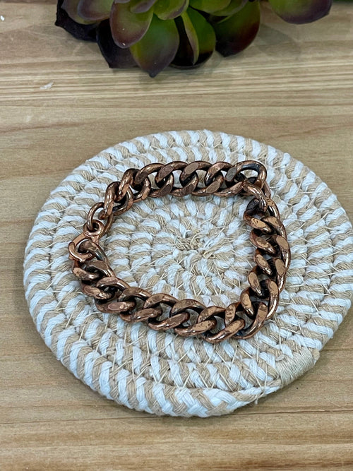 Vintage Handmade Copper Chain Bracelet