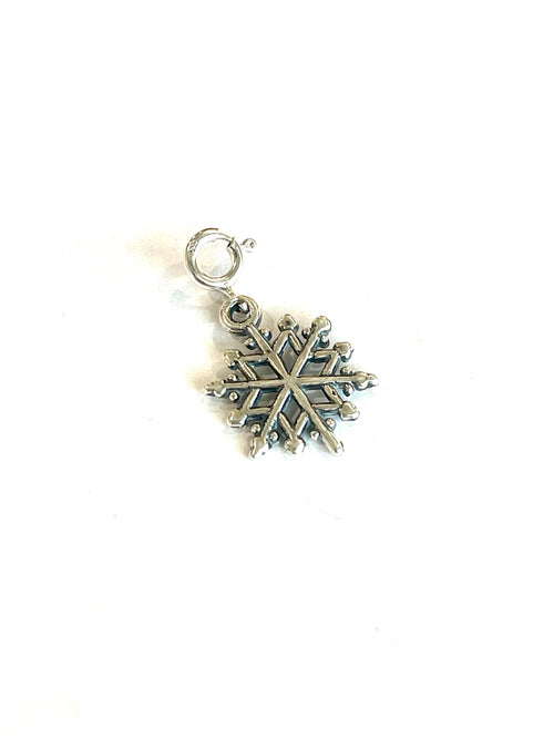 Handcrafted Sterling Silver CHRISTMAS SNOWFLAKE Charm