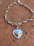 Handcrafted Sterling Silver Heart Raised Charm