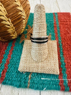 Old Pawn Navajo Sterling Silver Band Ring by Tom Hawk Size 9