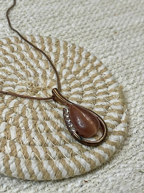 Vintage Handmade Copper Beaded Necklace