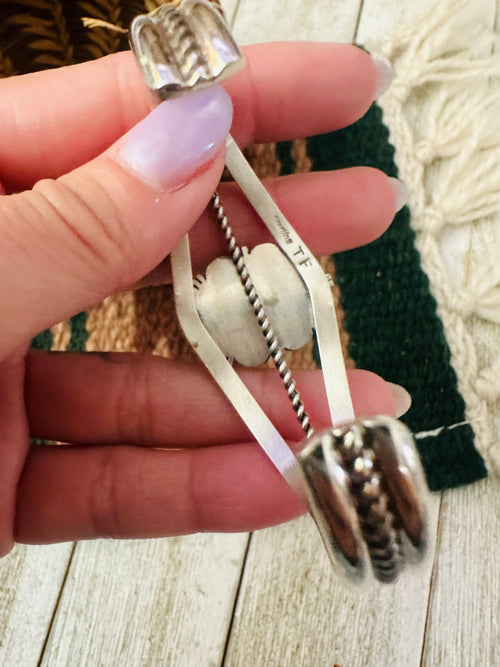 Handcrafted Old Pawn Turquoise & Sterling Silver Cuff Bracelet