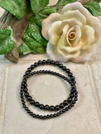 Hematite Beaded Stretch Bracelet Set of 2