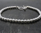 4mm Sterling Beaded Bracelet w/ Toggle