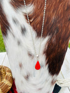 Old Pawn Handcrafted Sterling Silver, Coral and Turquoise Double Sided Necklace