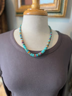 Ronald Chavez Handcrafted Multistone Graduated Heishi Bead Necklace, 21-1/2 inches