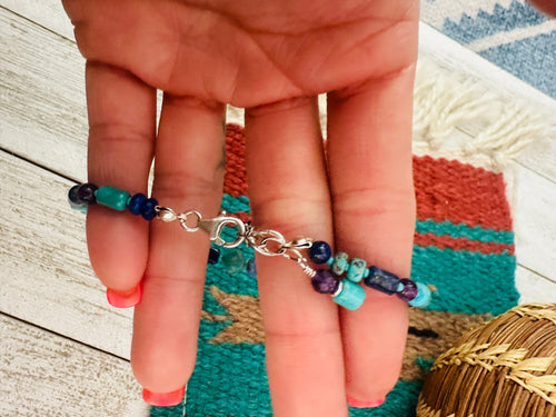 Handcrafted Multi Stone & Sterling Silver Beaded Bracelet