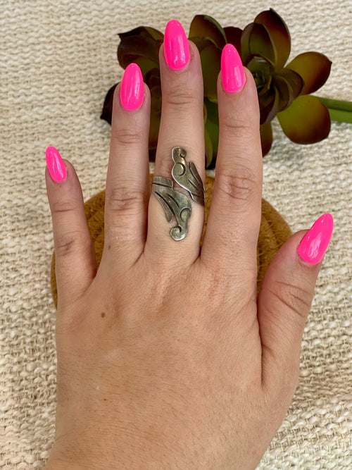 Old Pawn Vintage Sterling Silver Adjustable Ring