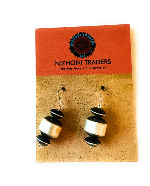 Handcrafted Sterling Silver Beaded Dangle Earrings