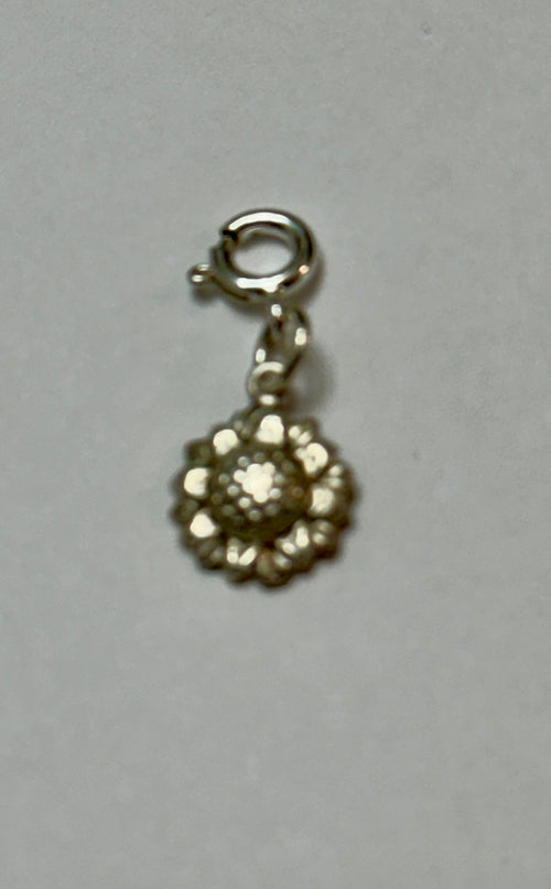 Sterling Silver Sunflower Charm
